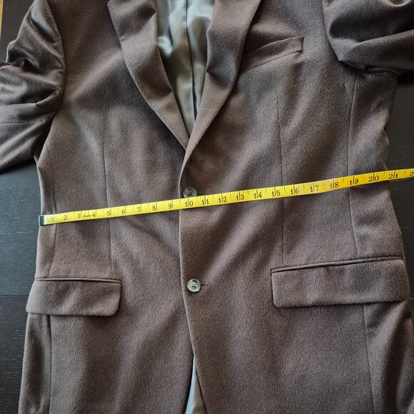 Black Brown 1826 100% Cashmere Blazer, Sz 42L Two Button Brown Sport Coat - Picture 13 of 16